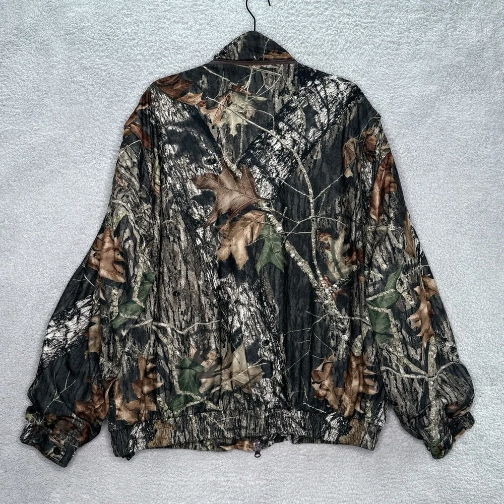ScentLok Camo‎ Jacket Mens XL Full Zip Snap Hunting Coat Mossy Oak Pockets Lined